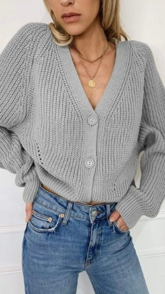 Sage Buttoned Cardigan